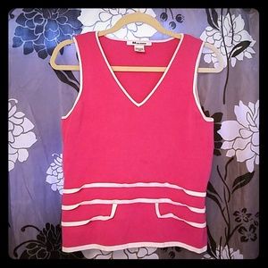 FINAL PRICE - Nycard Collection Sleeveless Top w/ White Detail